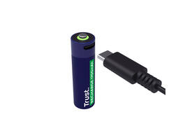 Batterij Trust USB-C oplaadbaar AA 2 stuks