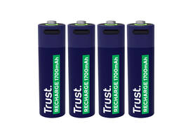 Batterij Trust USB-C oplaadbaar AA 4 stuks