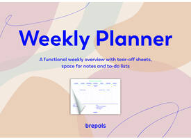 Planner Brepols Weekly A4 7dagen/1pagina horizontaal assorti