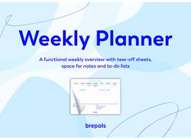 Planner Brepols Weekly A4 7dagen/1pagina horizontaal assorti