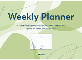 Planner Brepols Weekly A4 7dagen/1pagina horizontaal assorti