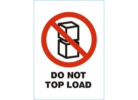 Waarschuwingsetiket IEZZY do not top load 74mmx105mm 500 stuks