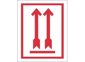 Waarschuwingsetiket IEZZY pijl omhoog 74x105mm 500 stuks