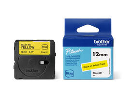 Labeltape Brother P-touch Btag-631 standaard 12mm zwart op geel