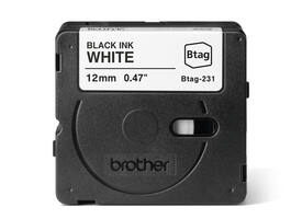 Labeltape Brother P-touch Btag-231 standaard 12mm zwart op wit