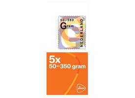 Postzegel Nederland 50-350 gram 5 per vel