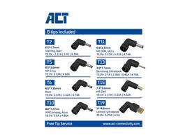 Laptop Oplader ACT Compact universeel 65W