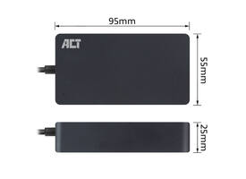 Laptop Oplader ACT Compact universeel 65W