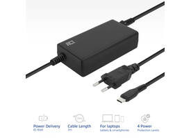 Laptop Oplader ACT USB-C Power Delivery 65W 3mtr