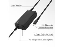 Laptop Oplader ACT USB-C Power Delivery 65W 3mtr
