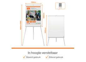 Flipover Nobo Premium Plus staal driepootstatief