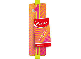 Etui Maped Neon rond oranje-roze