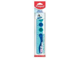 Liniaal Maped Kidy Learn Concentration 20 cm blauw