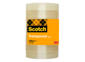 Plakband Scotch 508 19mmx66m transparant 8 rollen