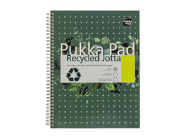 Collegeblok Pukka Pad Jotta Recycled A4 lijn 4-gaats 110 pagina's 80gr groen
