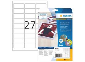 Veiligheidsetiket HERMA 4233 63.57x29.6mm wit 675 stuks