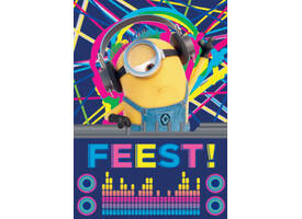 Wenskaart Hallmark uitnodiging Minions pak à 6 stuks