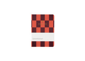 Adresboek A6 checks rood A-Journal