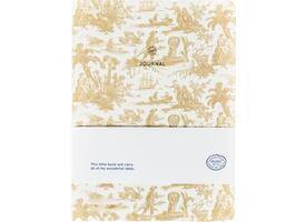 Notitieboek A5 Toile de Jouy ecru A-J