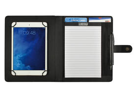 Schrijfmap DESQ voor tablet 7"-10" met sluitclip zwart