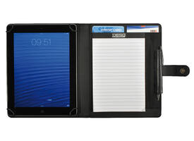 Schrijfmap DESQ voor tablet 7"-10" met sluitclip zwart