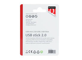 USB stick 2.0 Quantore USB-A 128GB zwart
