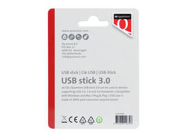 USB stick 3.0 Quantore USB-A 16GB zwart