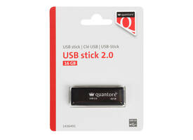 USB stick 2.0 Quantore USB-A 16GB zwart