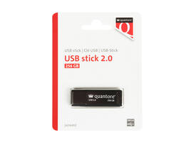 USB stick 2.0 Quantore USB-A 256GB zwart