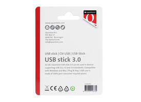 USB stick 3.0 Quantore USB-A 32GB zwart