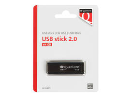 USB stick 2.0 Quantore USB-A 64GB zwart