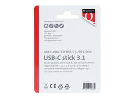 USB stick 3.1 Quantore USB-C 32GB zilver