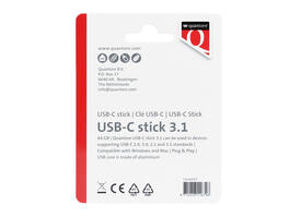 USB stick 3.1 Quantore USB-C 64GB zilver