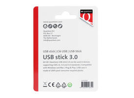 USB stick 3.0 Quantore USB-A 64GB zwart