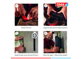Klittenband tesa Ultra Power Lock Tape 100cmx25mm zwart