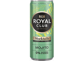Mocktails Royal Club mojito 0% suiker en alcohol blik 250 ml