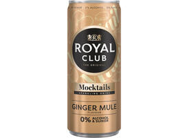 Mocktails Royal Club ginger mule 0% suiker en alcohol blik 250 ml