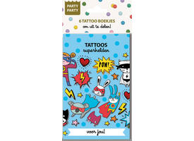 Party Party 6 Tattoo boekje Superhelden Interstat