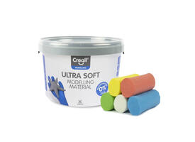 Klei Creall Play-it Ultra Soft helder rood/blauw/groen/geel/wit 1100gr