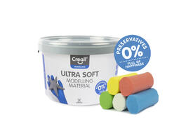 Klei Creall Play-it Ultra Soft helder rood/blauw/groen/geel/wit 1100gr