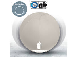 Actieve zitbal Leitz Ergo 65cm anti-rol lichtgrijs
