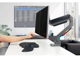 Monitorarm Kensington SmartFit dubbel dwarsbalk en handgreep