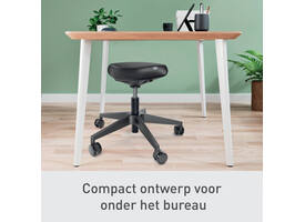 Actieve zitkruk Leitz Ergo met wieltjes en comfortzitting