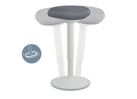 Actieve zit-sta kruk Leitz Ergo met gasveer 57-82 cm grijs