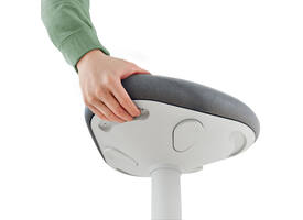 Actieve zit-sta kruk Leitz Ergo met gasveer 57-82 cm grijs