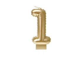 Foil balloon candle gold 1