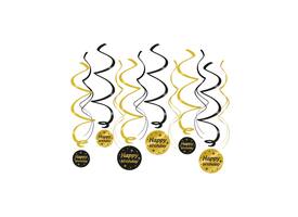 Classy party swirls Happy birthday
