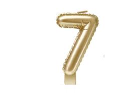 Foil balloon candle gold 7