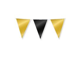 Party Flag Foil Gold and black