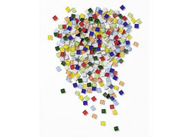 Mozaieksteentjes Folia 10x10mm glas basis assorti